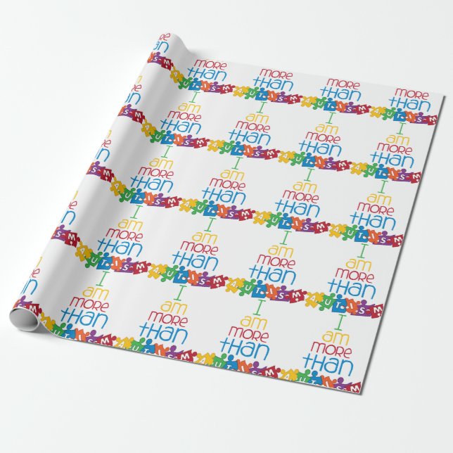 More Than Autism Wrapping Paper (Unrolled)