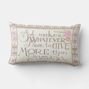 More Than Enough Throw Pillow