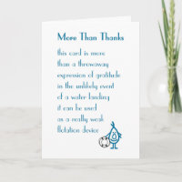 More Than Thanks - a funny Thank You Poem