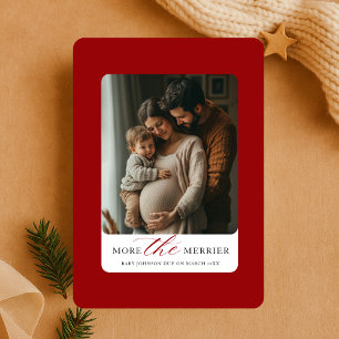 More The Merrier Christmas Baby Photo Announcement