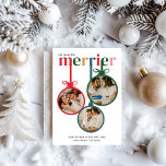 More the Merrier Christmas Pregnancy Announcement<br><div class="desc">Celebrate this holiday season in a truly special way with our "The More the Merrier" Christmas card, designed to share not just festive cheer but also your exciting pregnancy announcement! This vibrant, colourful card is perfect for revealing the wonderful news to family and friends in a way that captures the...</div>