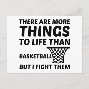 MORE THINGS TO LIFE THAN BASKETBALL FUN POSTCARD