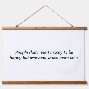 More Time Wood Topped Wall Tapestry