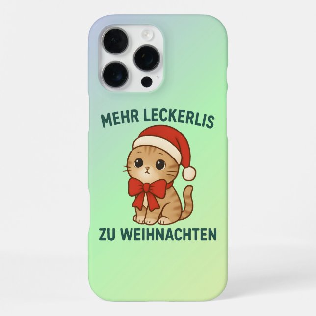 More treats at Christmas - funny cats iPhone Case (Back)