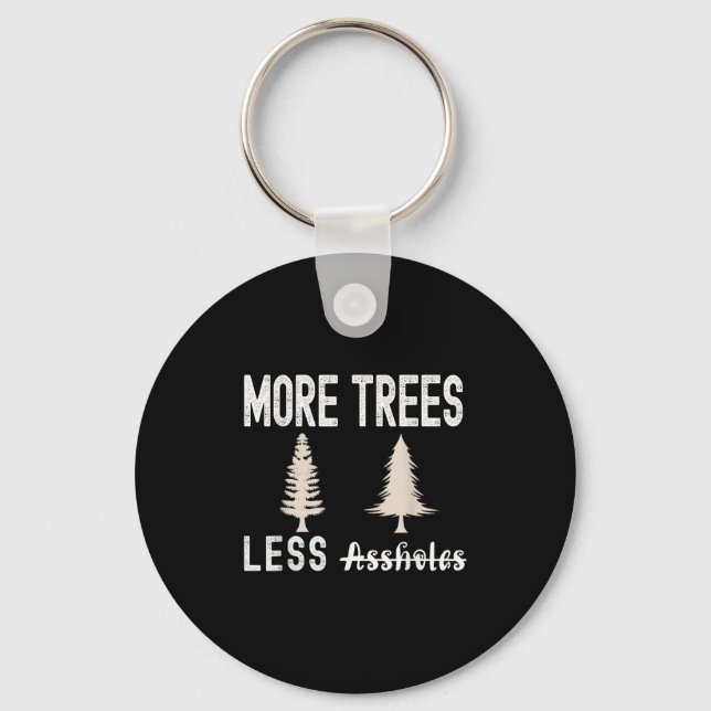 More Trees Less Holes Ugly Christmas Sweater  Key Ring (Front)