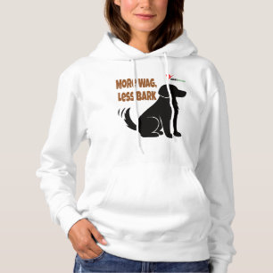 More Wag, Less Bark – Dog Silhouette with Wagging Hoodie