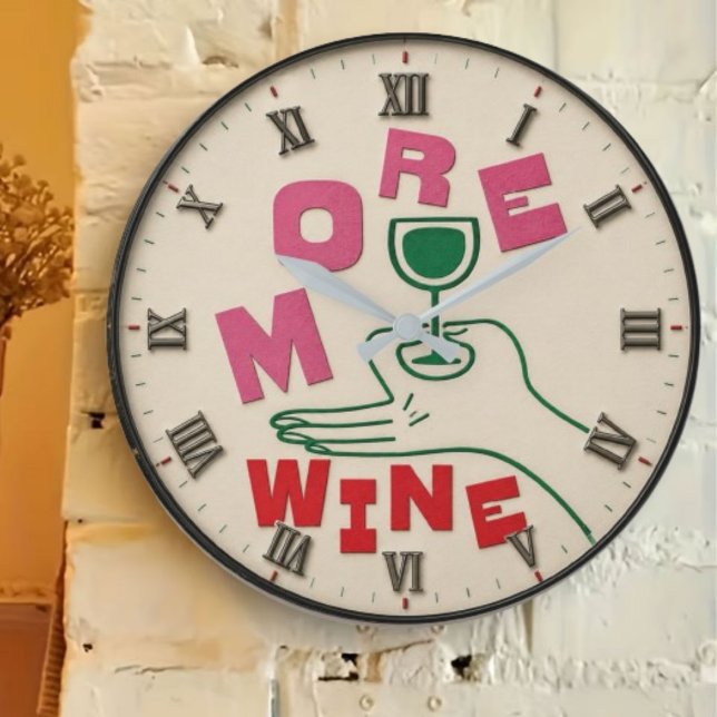 More Wine Modern  Large Clock (Creator Uploaded)