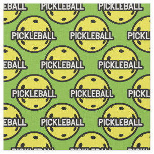 More yellow Pickleballs - custom background Fabric