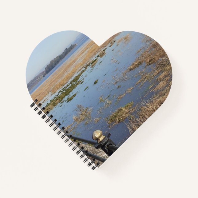 Morecambe Bay High Tide Heart Notebook (Front)