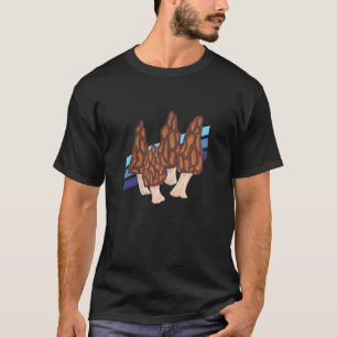 Morel Hunting Retro Stripe Mushroom Hunter 1 T-Shirt
