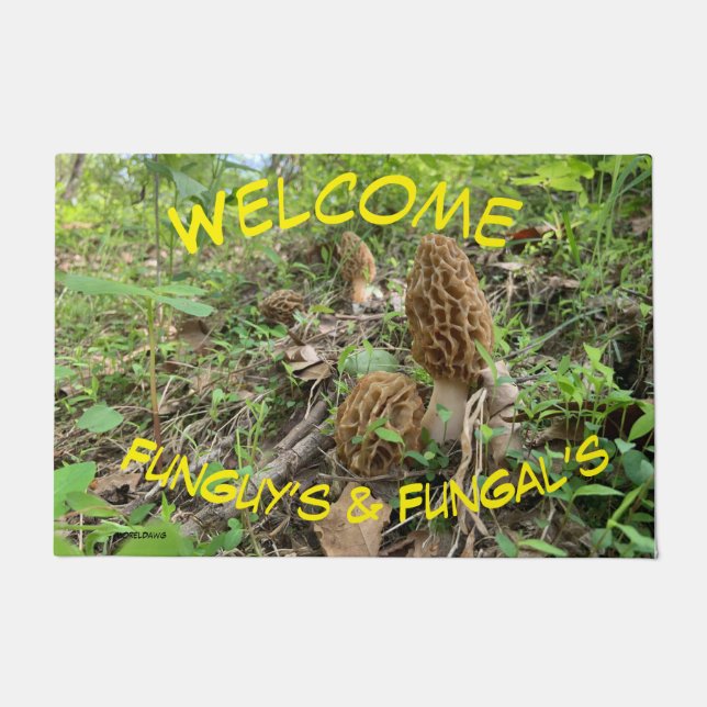 Morel Mushroom Door Mat (Front)