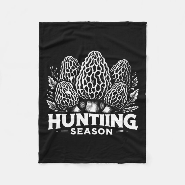 Morel Mushroom Hunting Season Foraging 1  Fleece Blanket (Front)