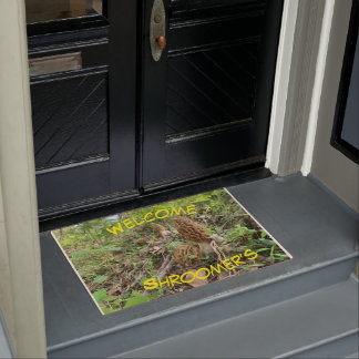 Morel Mushroom "Shroomers" Door Mat