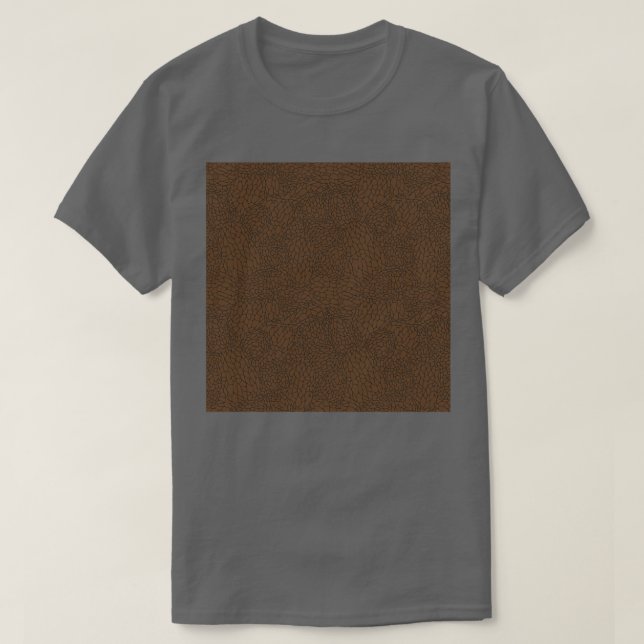 Morel Mushroom Texture Brown T-Shirt (Design Front)