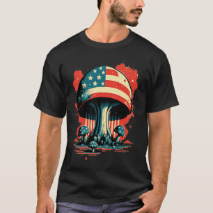 Morel Mushroom USA Flag Morel Mushroom hunter T-Shirt