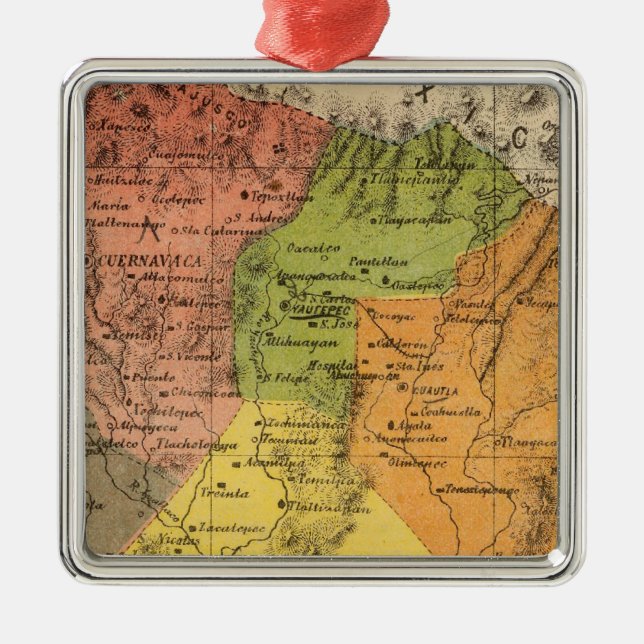 Morelos, Mexico Metal Tree Decoration (Front)