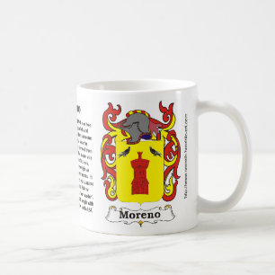 Moreno Family Crest on a mug