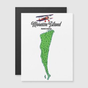 Moreton Island  Australia map poster