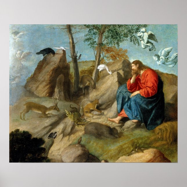 Moretto da Brescia Christ in the Wilderness Poster (Front)