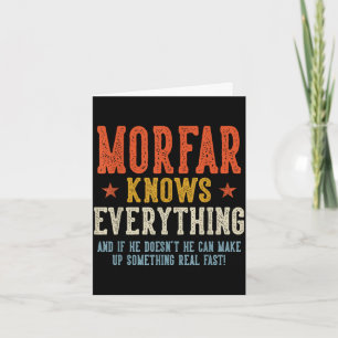Morfar knows everything father's day retro vintage card
