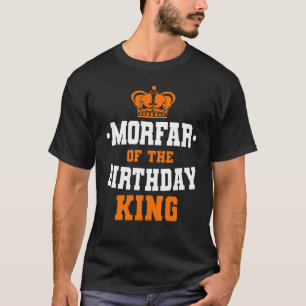 Morfar Of The Birthday King Party Crown Bday Celeb T-Shirt