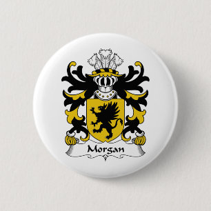 Morgan Family Crest 6 Cm Round Badge