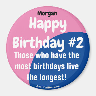 Morgan Happy Birthday #2 Girl Magnet