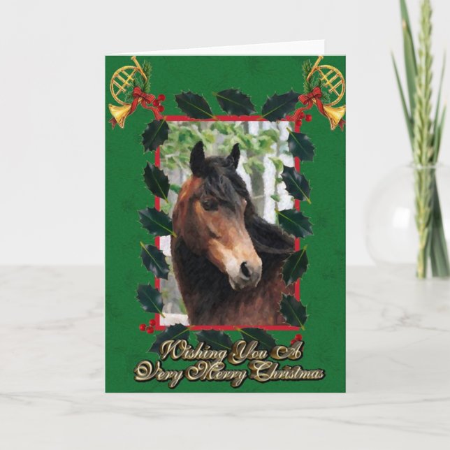 Morgan Horse Blank Christmas Card (Front)