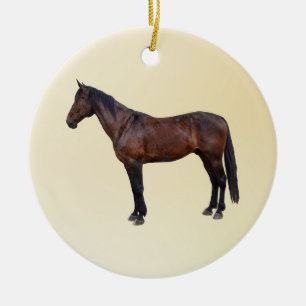 Morgan Horse in Profile Ceramic Tree Decoration