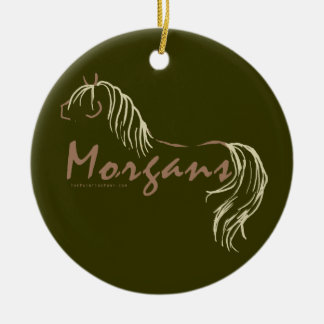 Morgan Horses Ceramic Tree Decoration