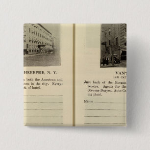 Morgan House, Van's Garage, Poughkeepsie 15 Cm Square Badge