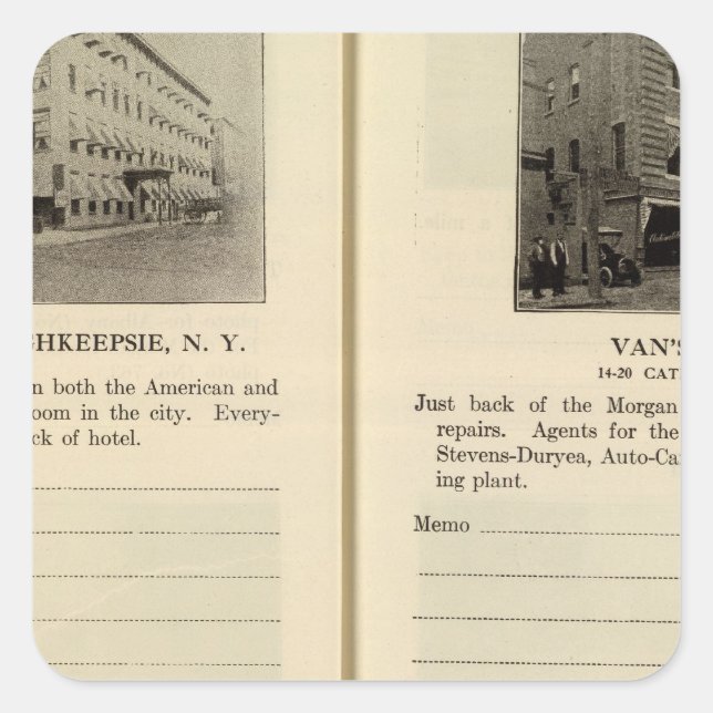 Morgan House, Van's Garage, Poughkeepsie Square Sticker (Front)