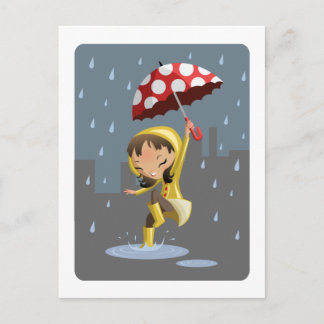 Morgan in the Rain Postcard