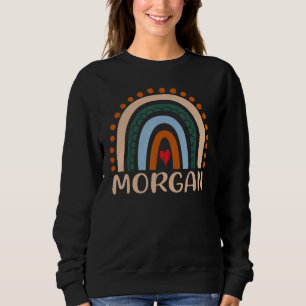 Morgan Name Personalised Funny Women Rainbow Morga Sweatshirt
