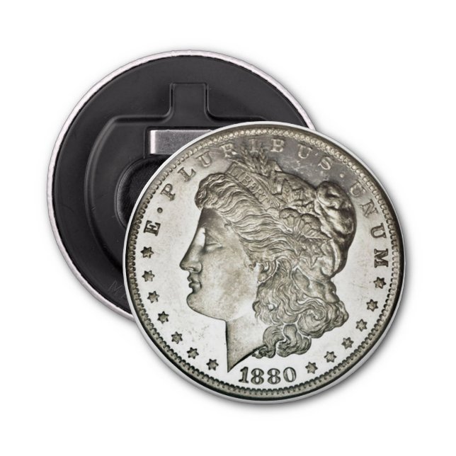 Morgan Silver Dollar Image on Bottle Opener (Front)