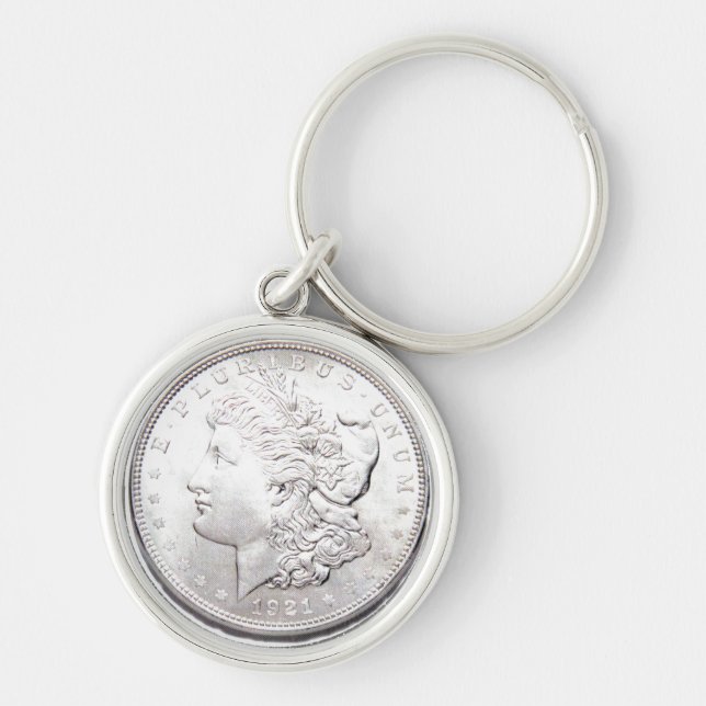 MORGAN SILVER DOLLAR KEY RING (Front)