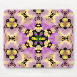 MORGAN ~ Sweet Pansies Pattern ~ Personalised Mouse Pad
