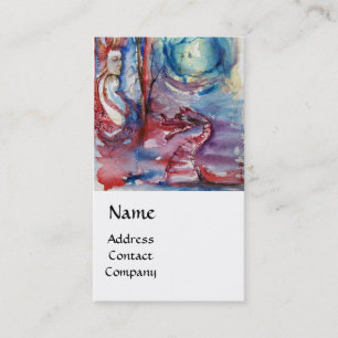 MORGANA AND DRAGON OF LAKE , Floral Swirls Business Card