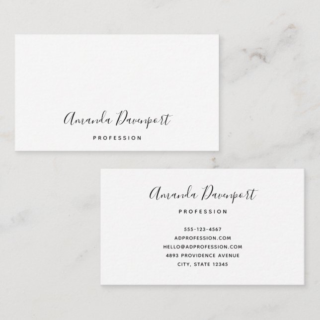 Morgana Dongle Font Business Template  Card (Front/Back)