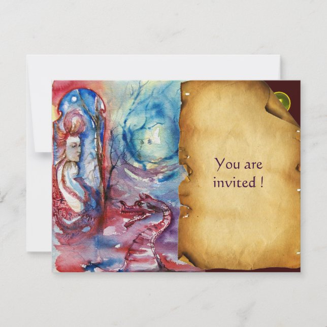 MORGANA , parchment gem Invitation (Front)