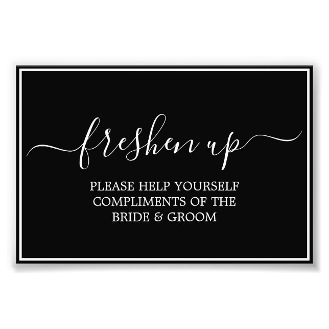 "Morgana Wedding Suite" Freshen Up- Bathroom Sign (Front)