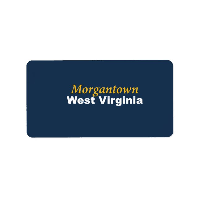 Morgantown, West Virginia Labels (Front)