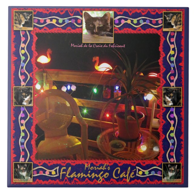 Moriah's Flamingo Café Tile (Front)