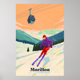 Morillon Ski Resort Travel Poster