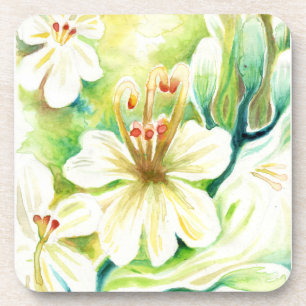 Moringa flowers coaster