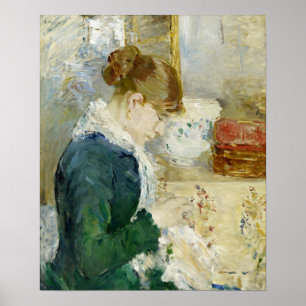 Morisot - Femme Cousant (Woman Sewing) 1879 Poster