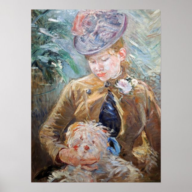 Morisot - Girl With Dog Poster (Front)
