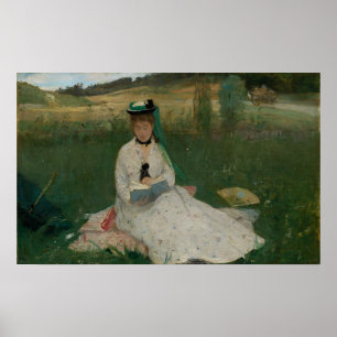 Morisot - Reading With Green Umbrella 1873 Poster