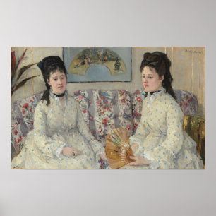 Morisot - Two Sisters On A Couch 1869 Poster