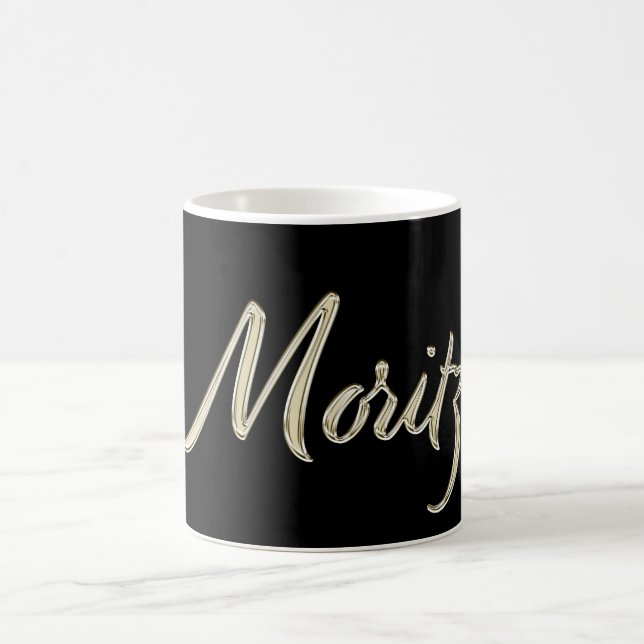 Moritz Name white gold cup tea cup coffee cup (Center)